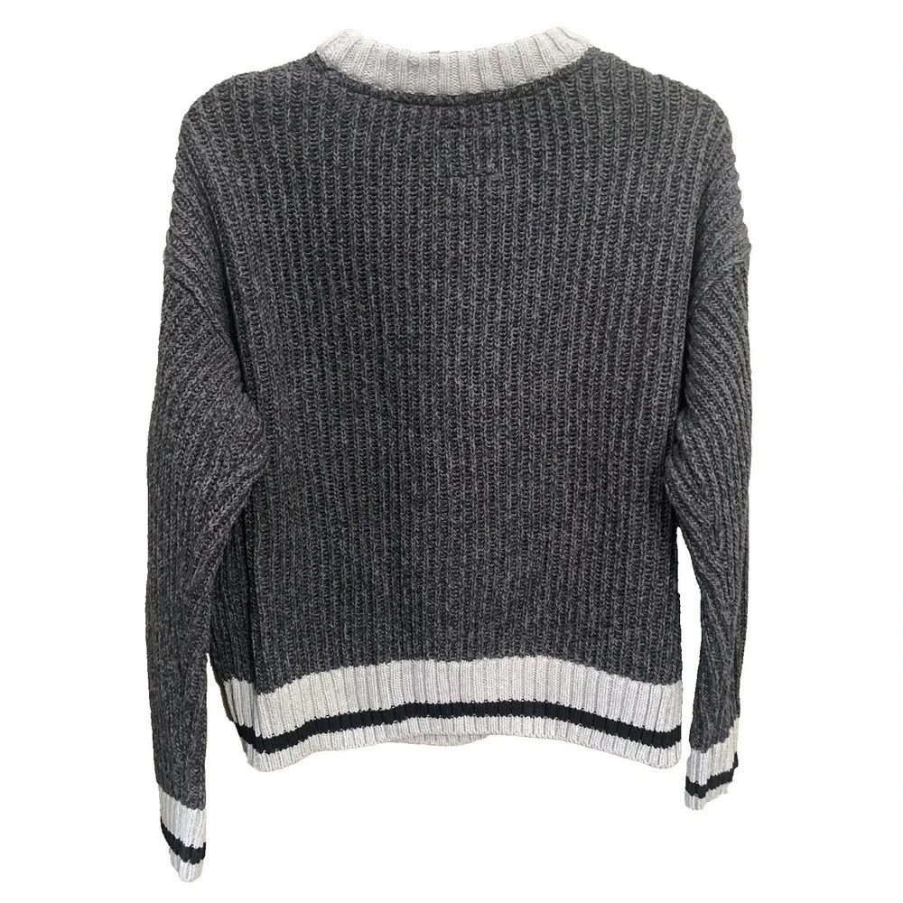 Genuine Roots Cabin Pullover Knit Sweater Women's L Grey Soft Warm Cozy - Picture 5 of 16
